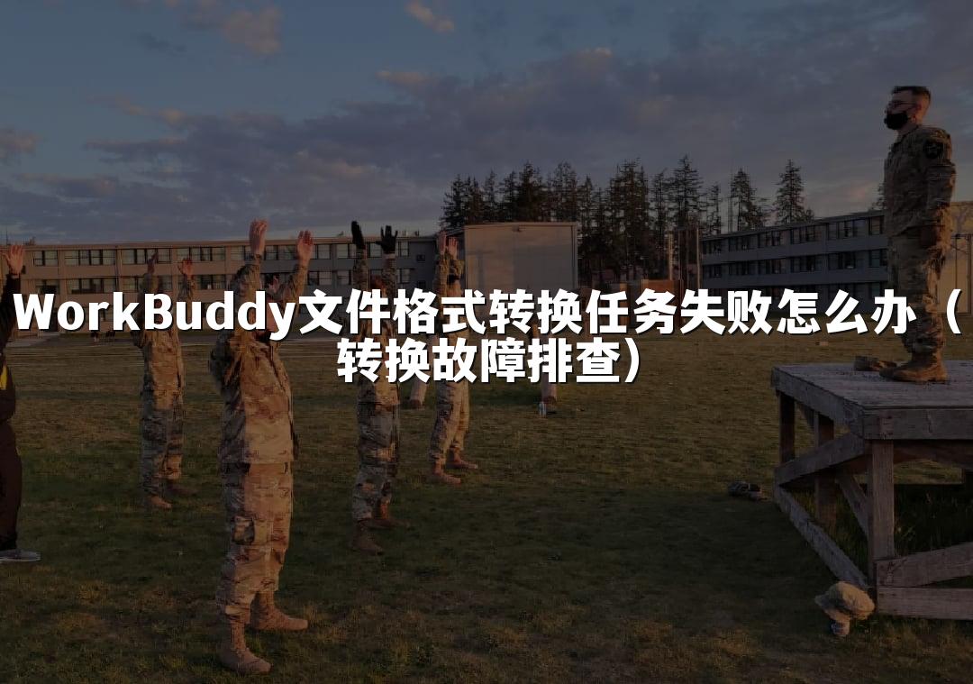 WorkBuddy文件格式转换任务失败怎么办（转换故障排查）
