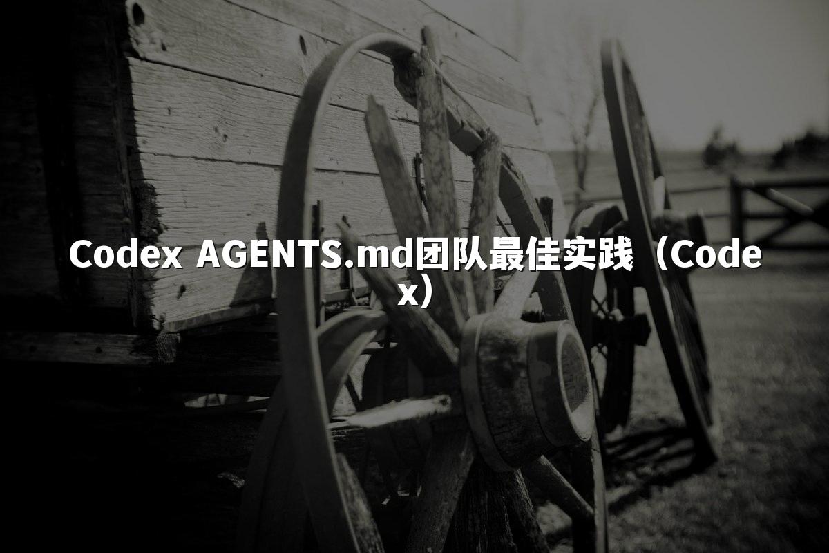 Codex AGENTS.md团队最佳实践(Codex)