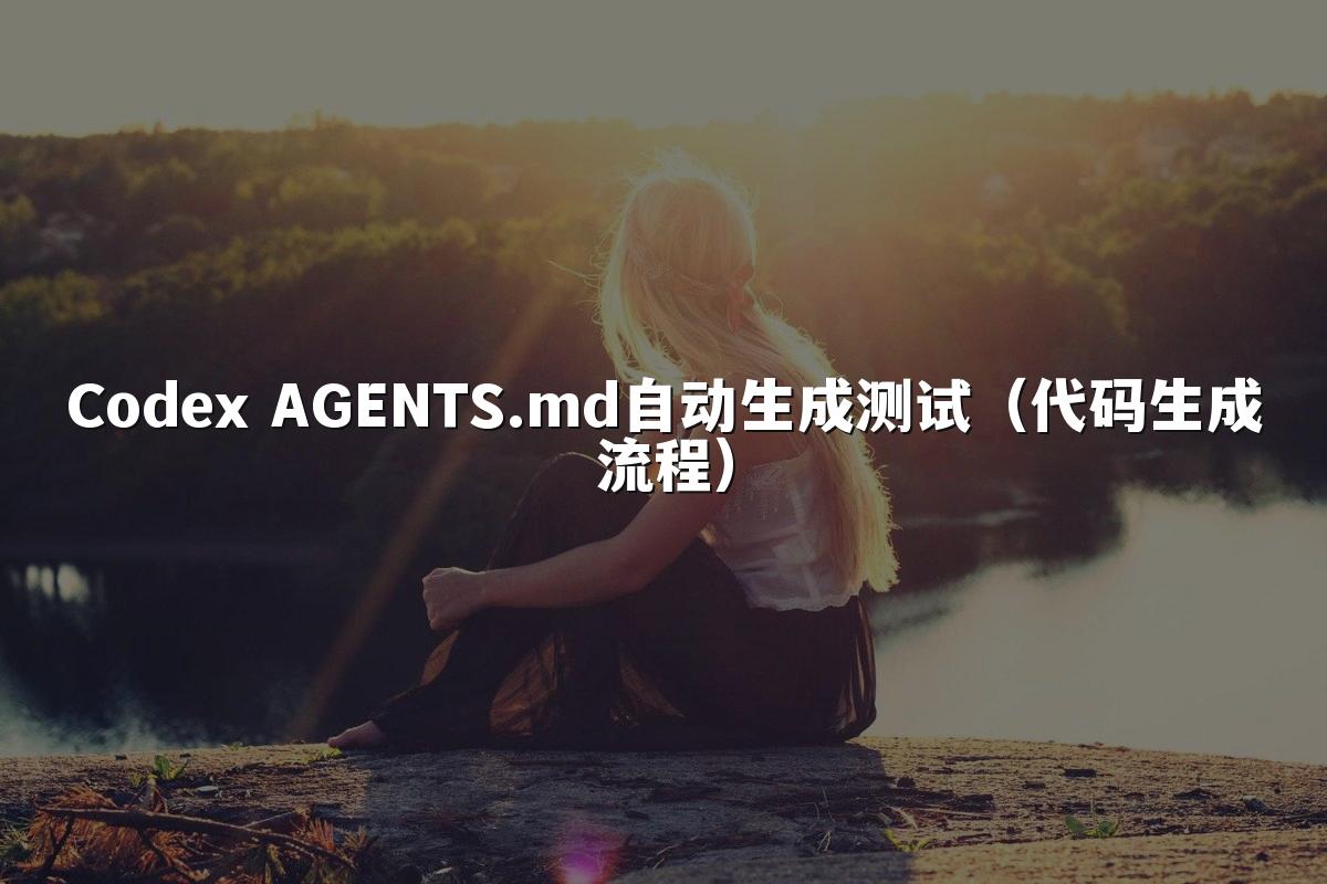Codex AGENTS.md自动生成测试（代码生成流程）