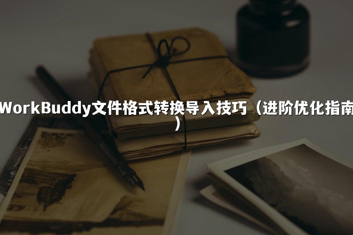 WorkBuddy文件格式转换导入技巧(进阶优化指南)