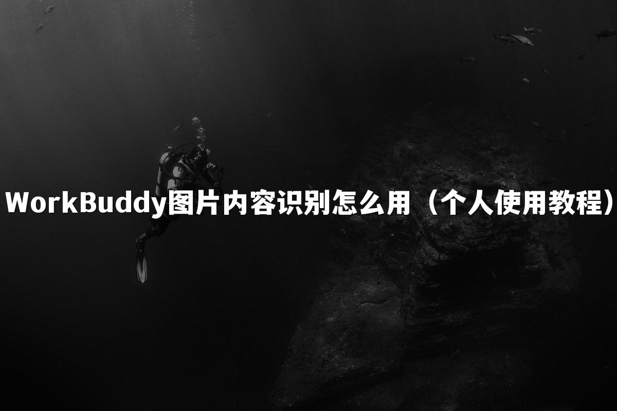 WorkBuddy图片内容识别怎么用(个人使用教程)