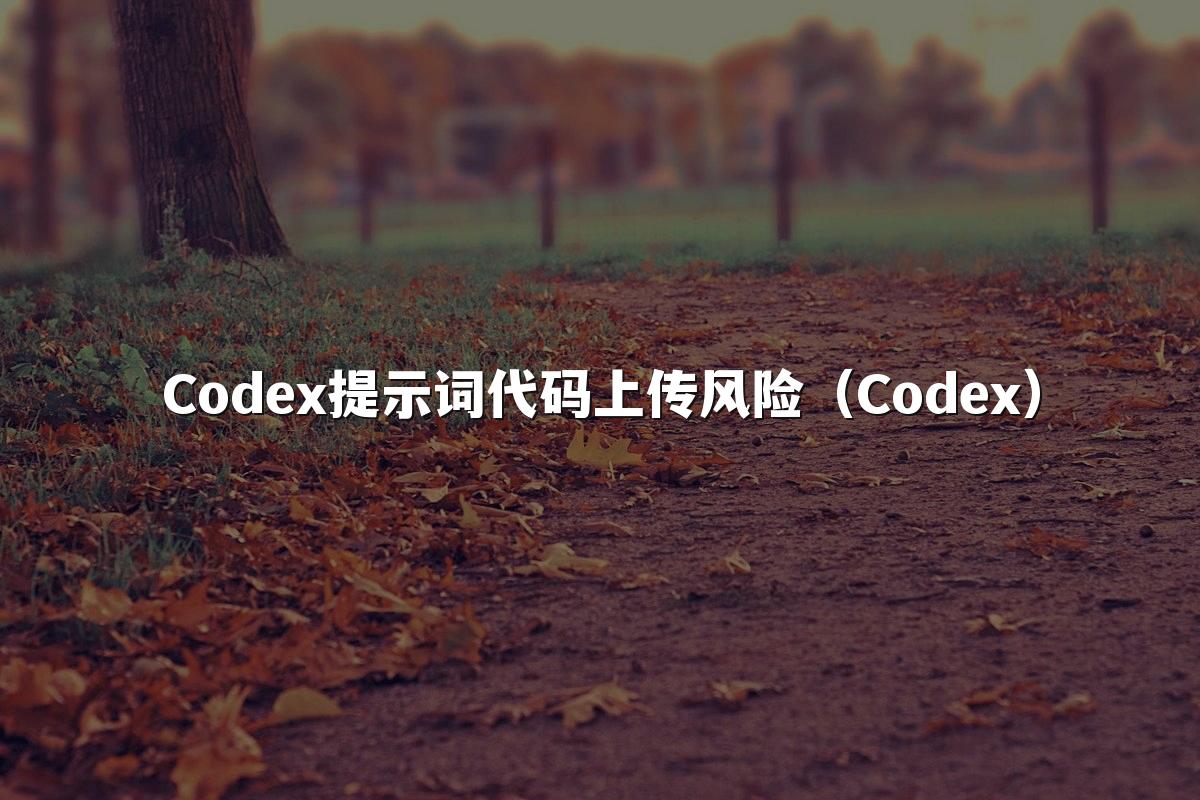 Codex提示词代码上传风险(Codex)