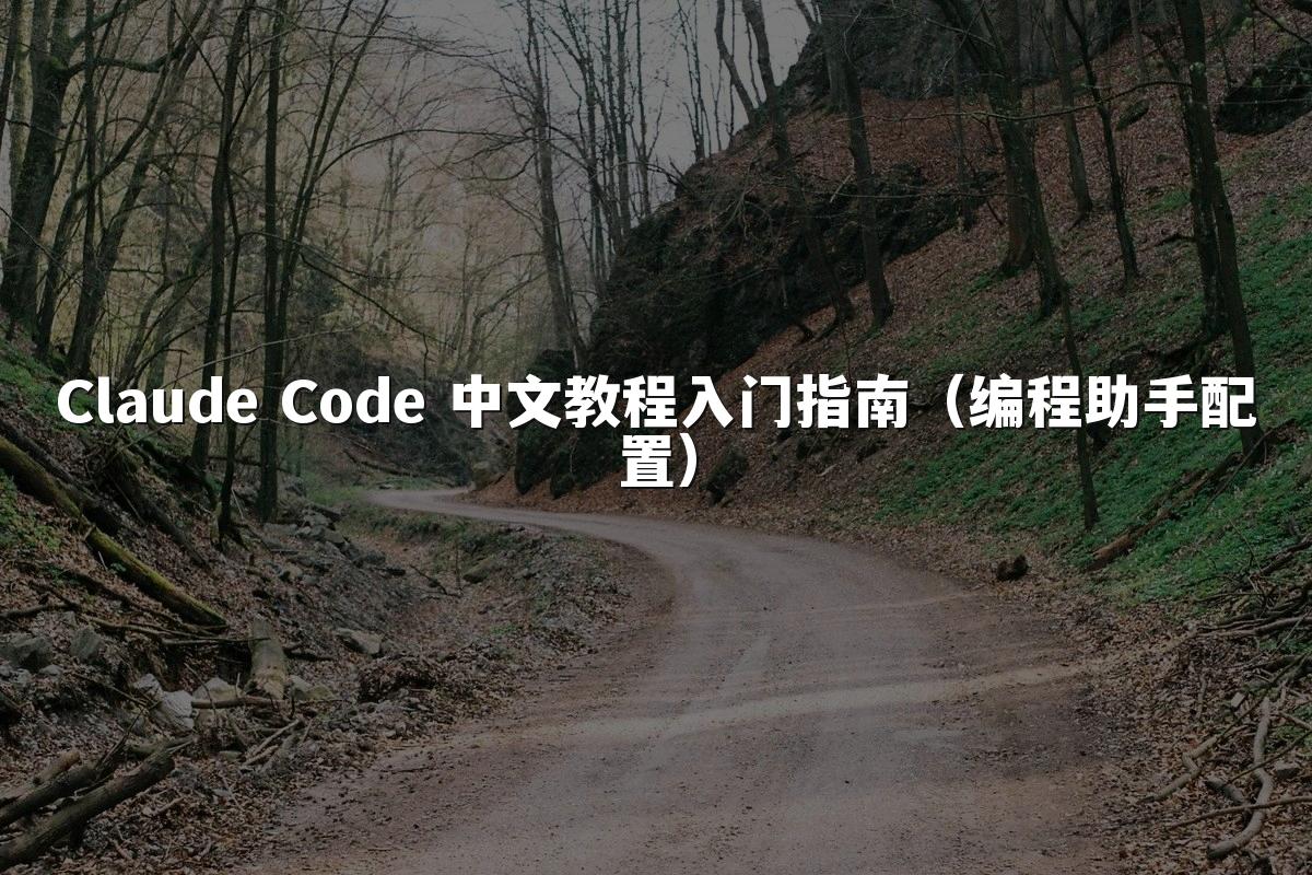 Claude Code 中文教程入门指南(编程助手配置)