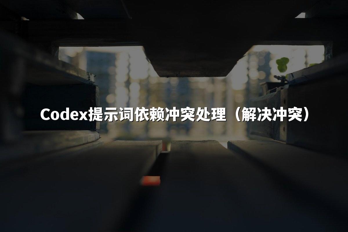 Codex提示词依赖冲突处理(解决冲突)