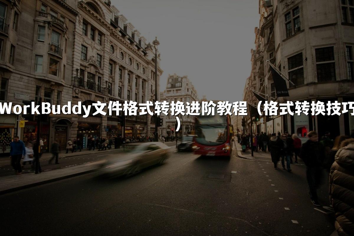 WorkBuddy文件格式转换进阶教程（格式转换技巧）