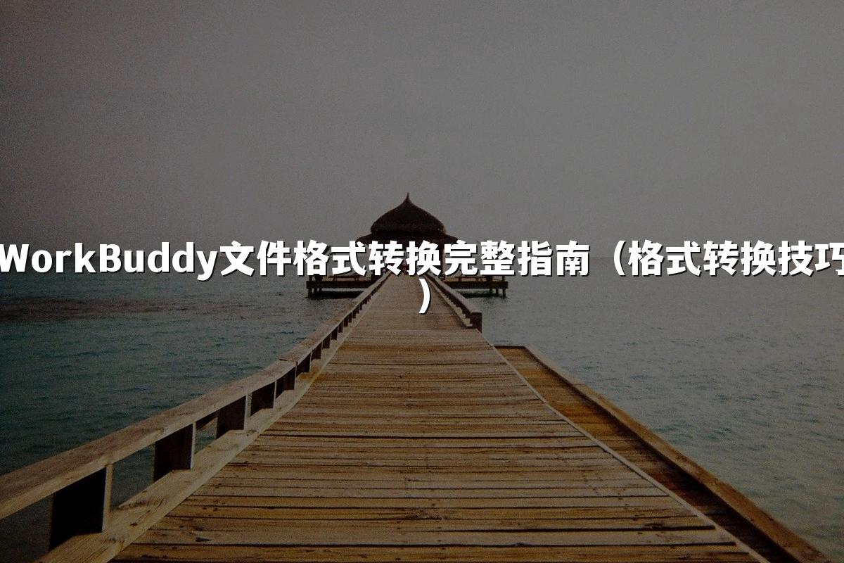 WorkBuddy文件格式转换完整指南(格式转换技巧)