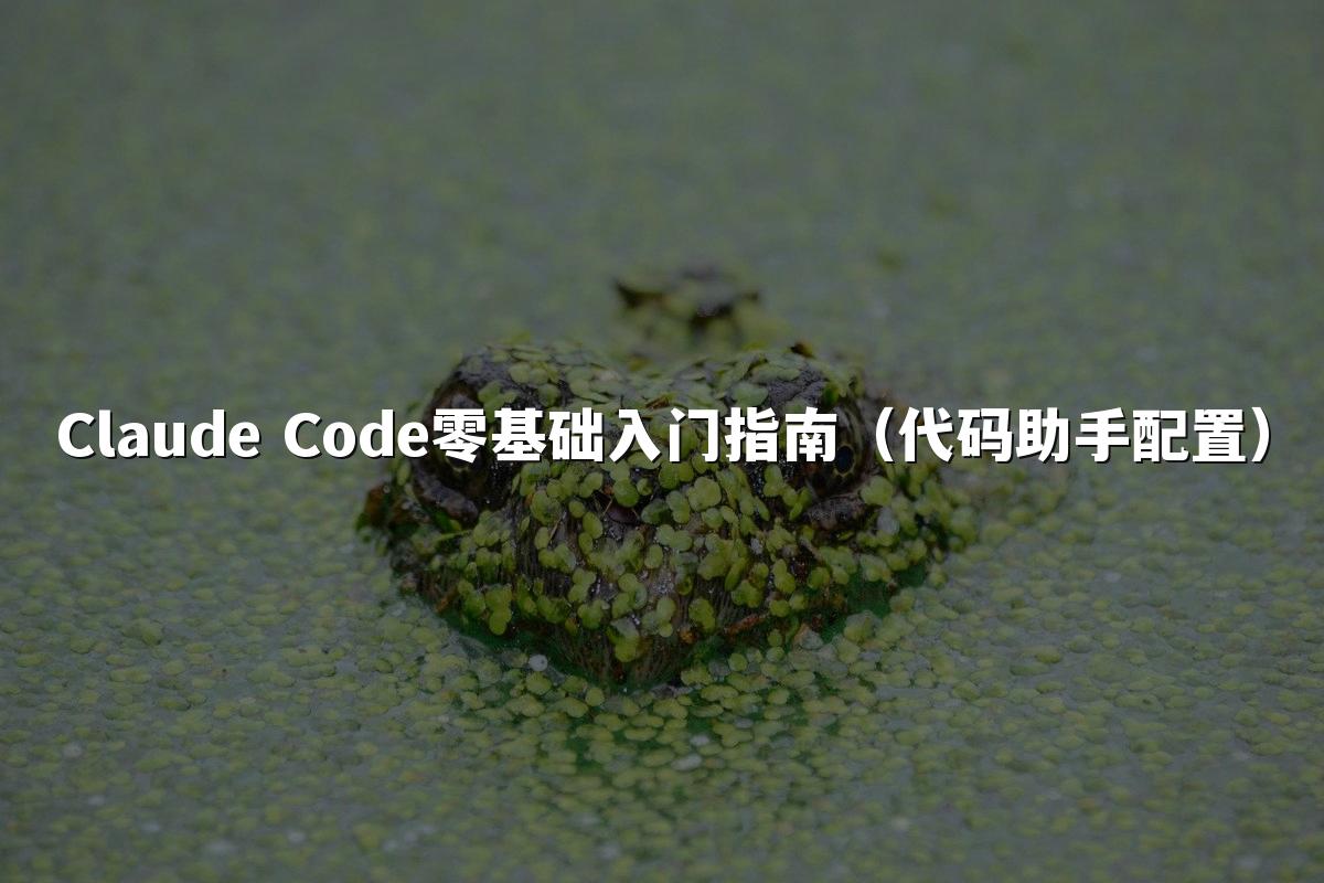 Claude Code零基础入门指南(代码助手配置)