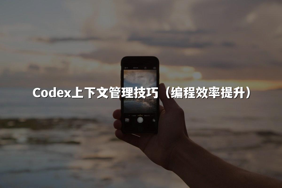 Codex上下文管理技巧（编程效率提升）