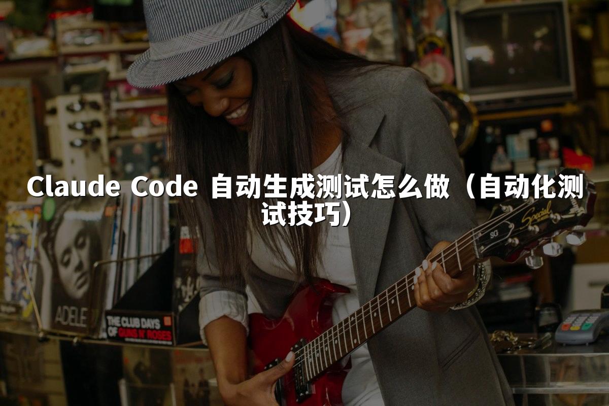Claude Code 自动生成测试怎么做（自动化测试技巧）
