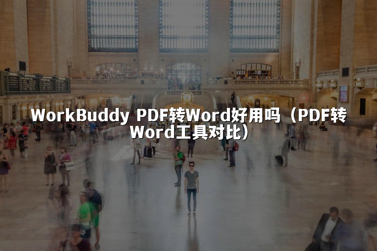 WorkBuddy PDF转Word好用吗(PDF转Word工具对比)