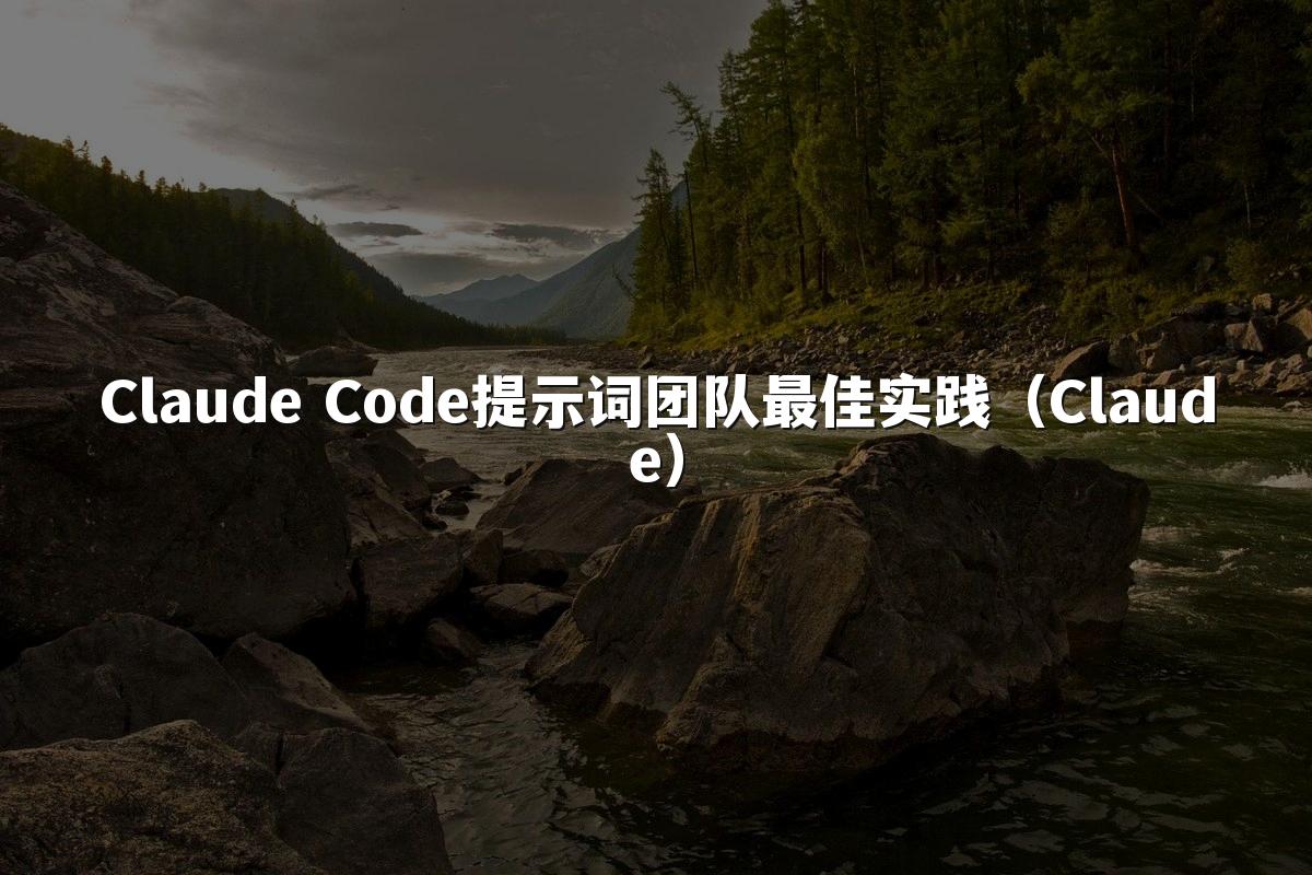 Claude Code提示词团队最佳实践（Claude）