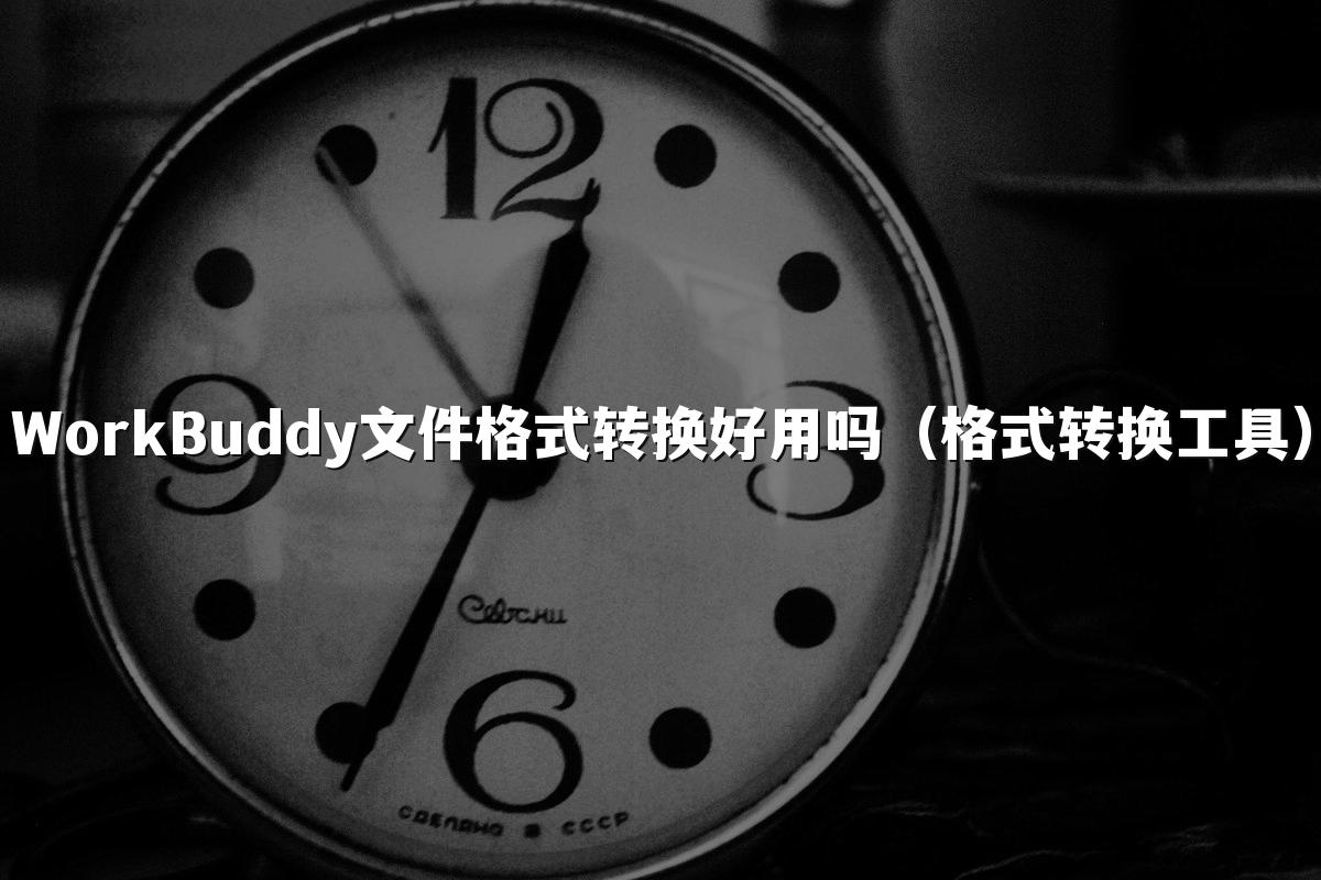 WorkBuddy文件格式转换好用吗（格式转换工具）