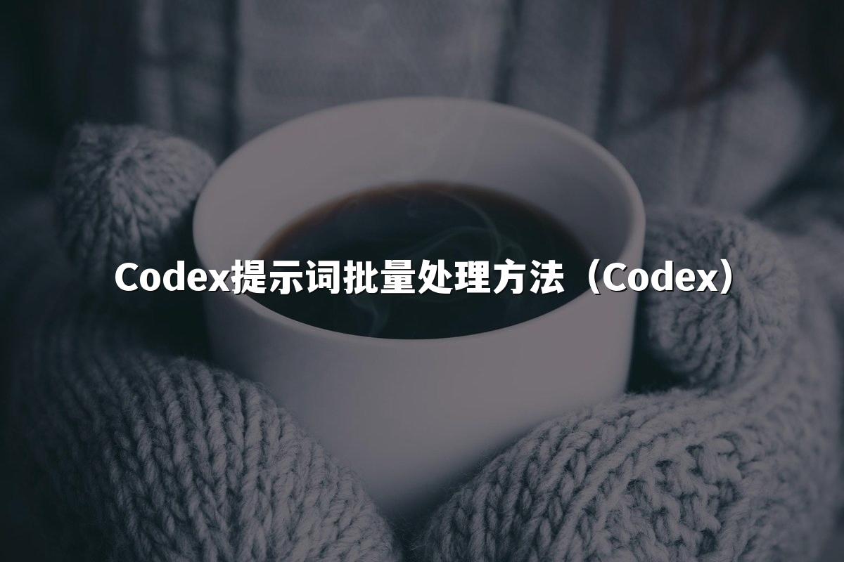 Codex提示词批量处理方法（Codex）