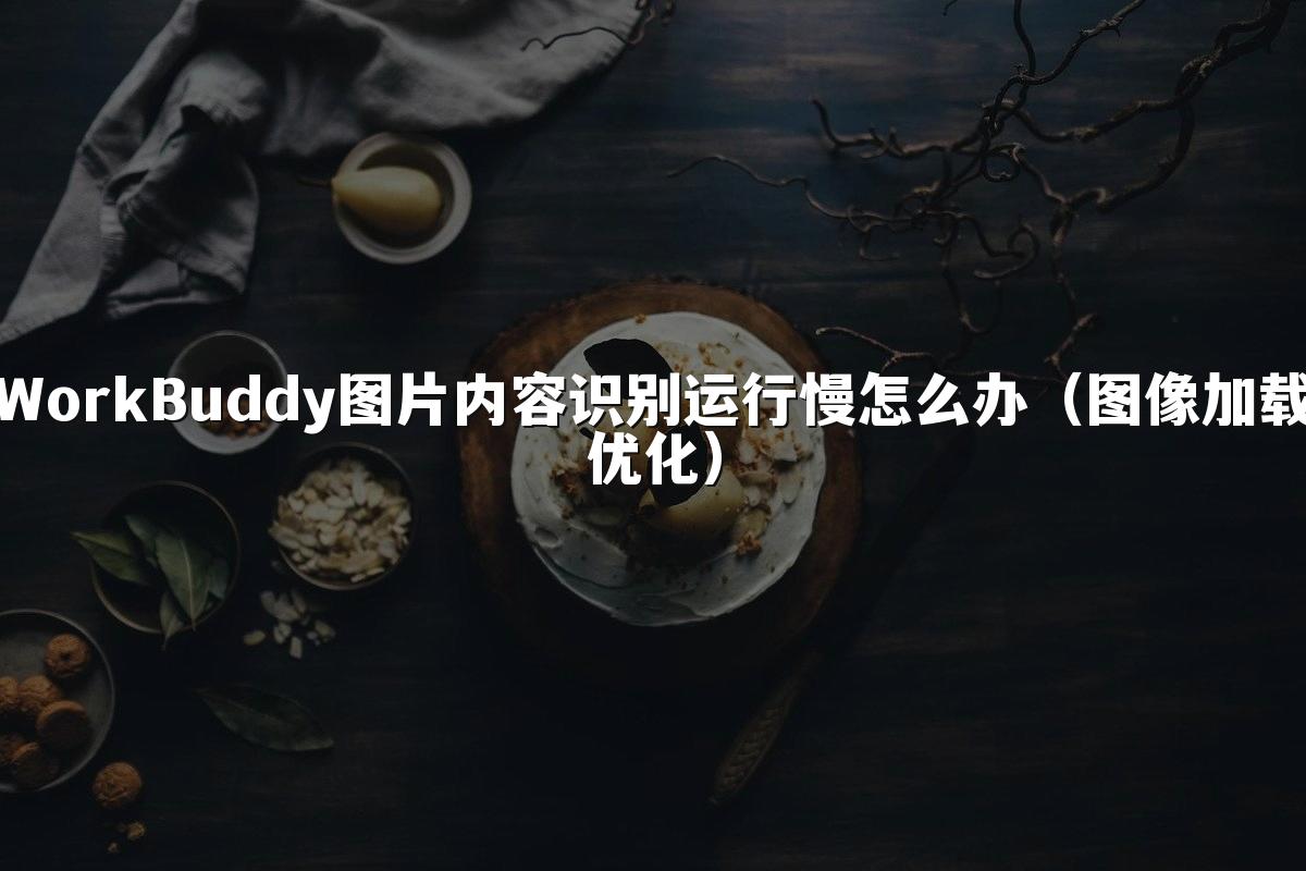 WorkBuddy图片内容识别运行慢怎么办（图像加载优化）