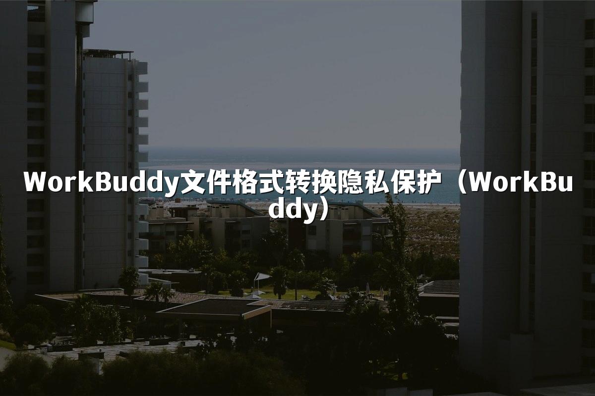 WorkBuddy文件格式转换隐私保护（WorkBuddy）