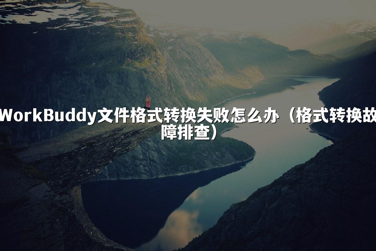 WorkBuddy文件格式转换失败怎么办(格式转换故障排查)