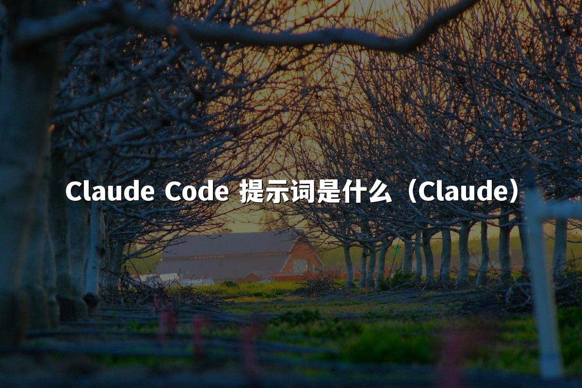 Claude Code 提示词是什么（Claude）