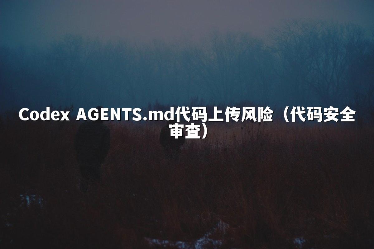 Codex AGENTS.md代码上传风险（代码安全审查）