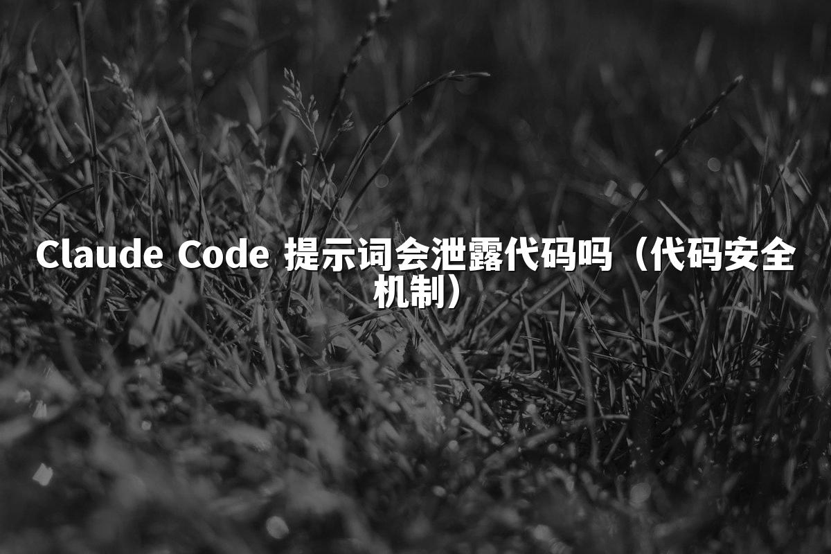 Claude Code 提示词会泄露代码吗(代码安全机制)