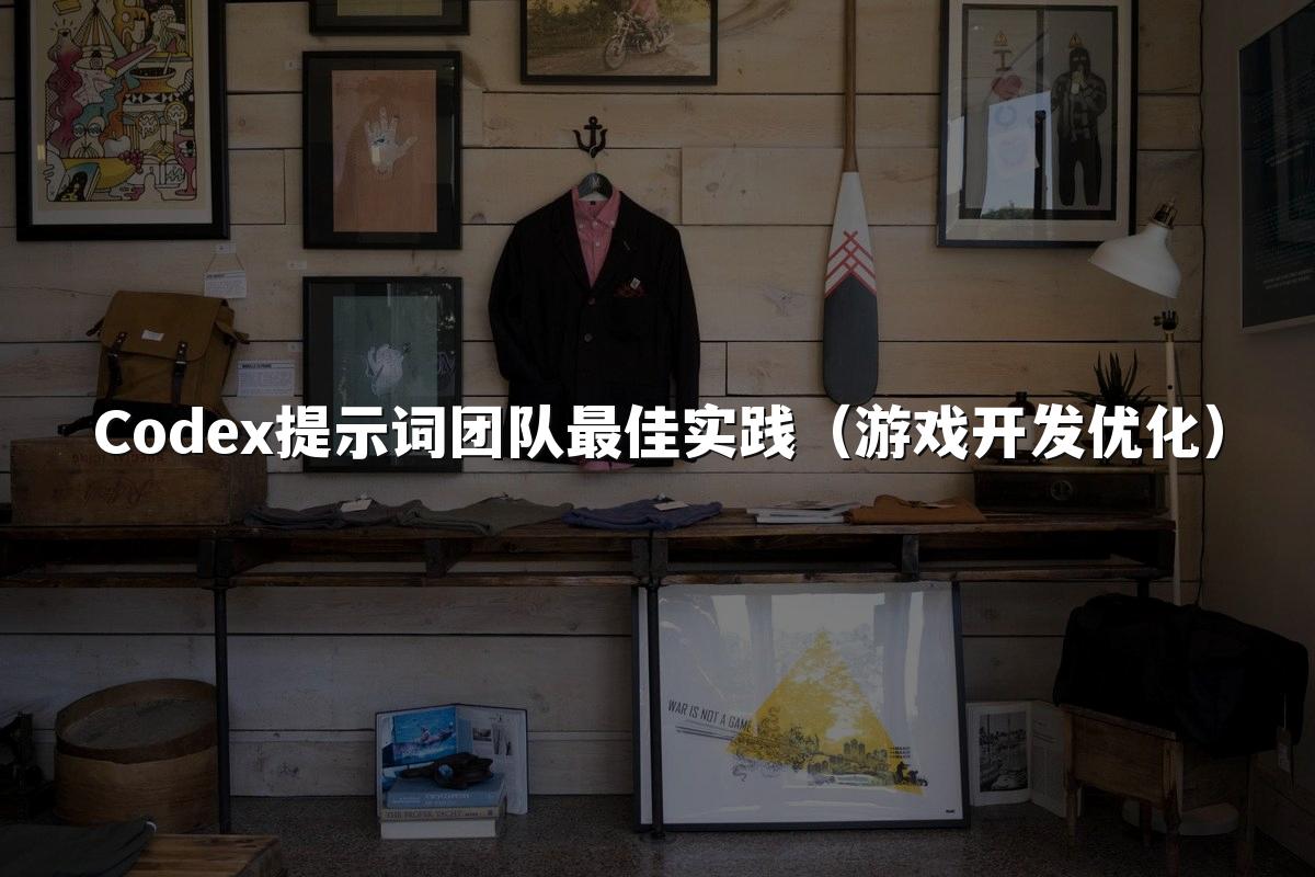 Codex提示词团队最佳实践（游戏开发优化）