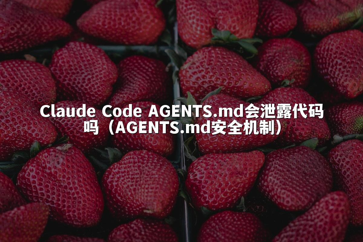 Claude Code AGENTS.md会泄露代码吗（AGENTS.md安全机制）