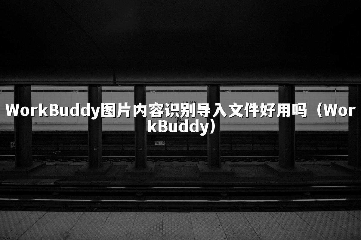 WorkBuddy图片内容识别导入文件好用吗(WorkBuddy)