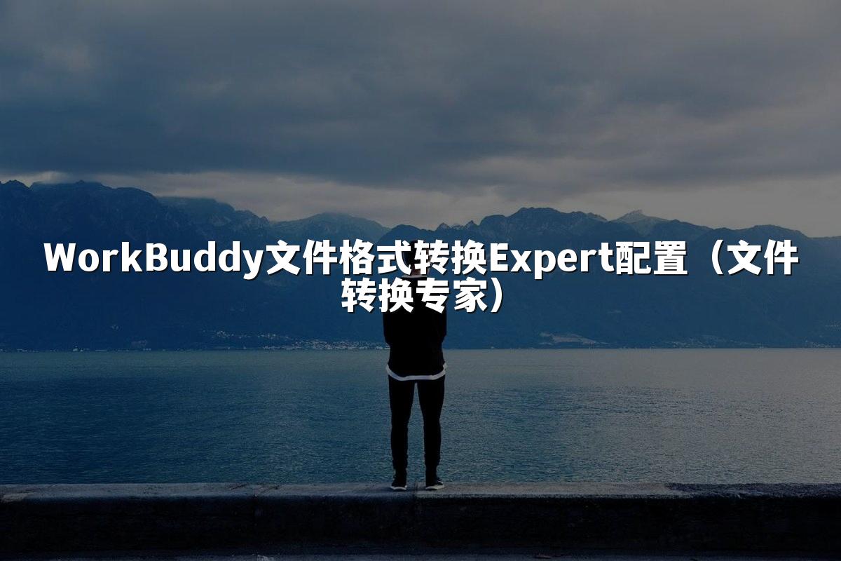 WorkBuddy文件格式转换Expert配置(文件转换专家)
