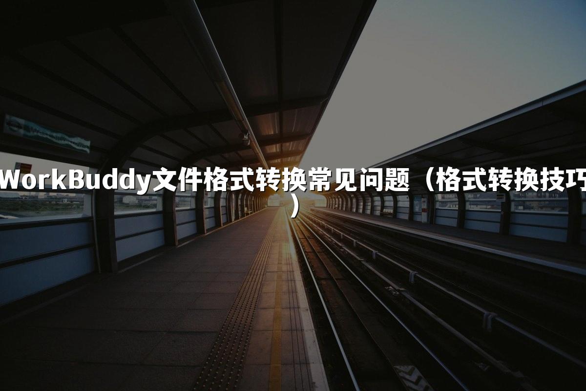 WorkBuddy文件格式转换常见问题(格式转换技巧)