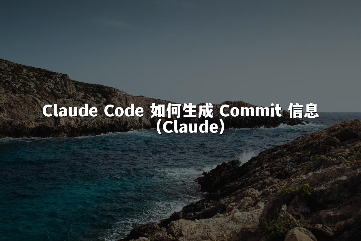 Claude Code 如何生成 Commit 信息（Claude）