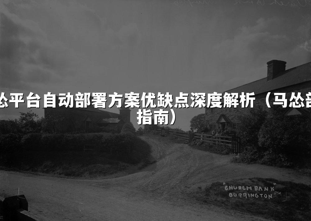 马怂平台自动部署方案优缺点深度解析（马怂部署指南）