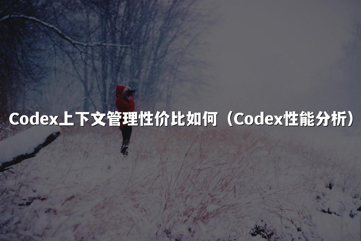 Codex上下文管理性价比如何（Codex性能分析）