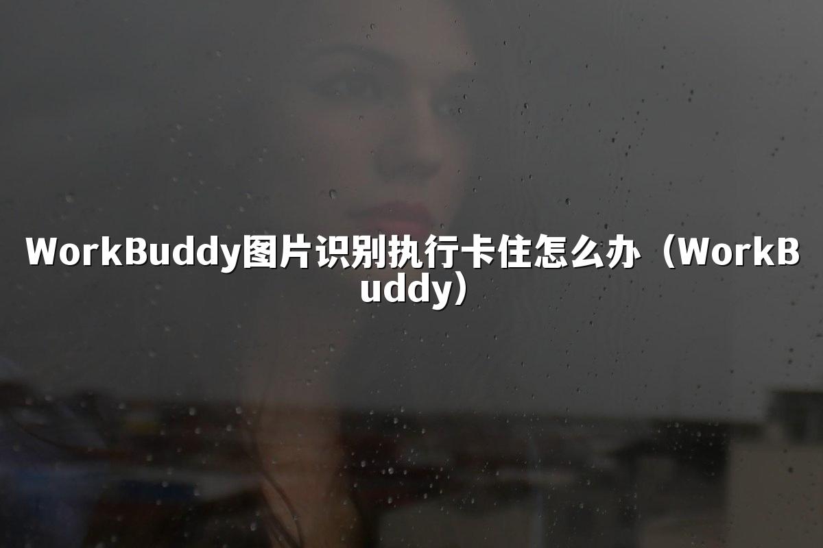 WorkBuddy图片识别执行卡住怎么办(WorkBuddy)