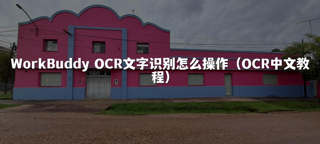 WorkBuddy OCR文字识别怎么操作（OCR中文教程）
