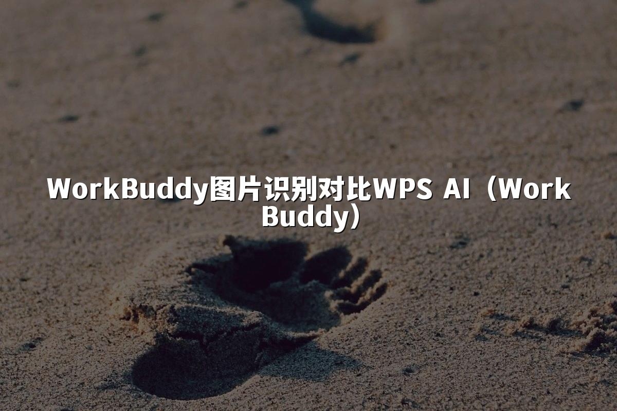 WorkBuddy图片识别对比WPS AI(WorkBuddy)