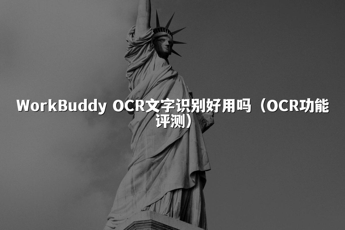 WorkBuddy OCR文字识别好用吗(OCR功能评测)